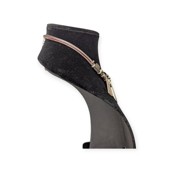 VCLM Statement Bib Necklace Gold/Brass Tone Tile Charms Beaded 21 Inch - Picture 4 of 10